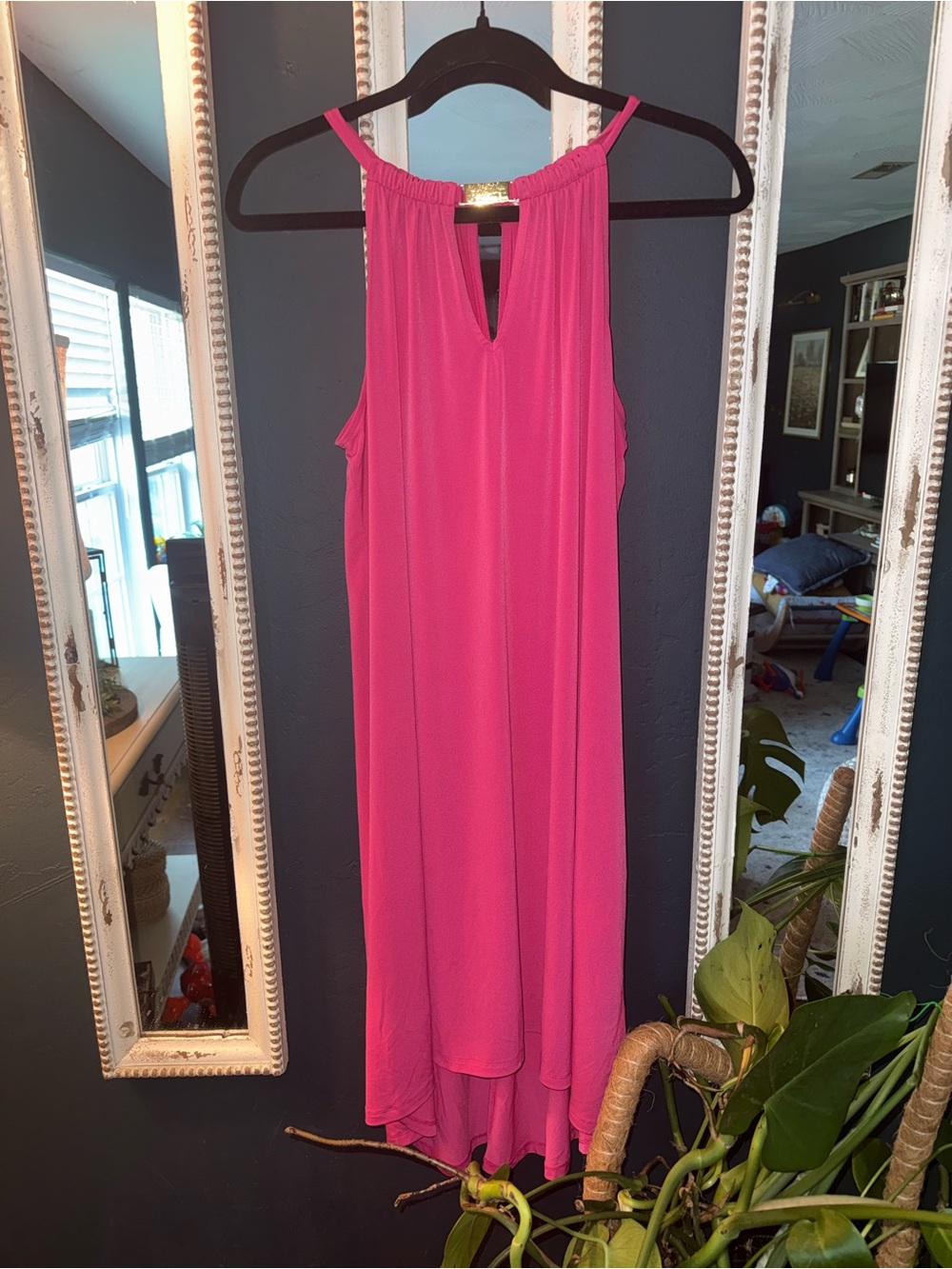 Michael Kors Hot Pink Sleeveless High-Low Dress
